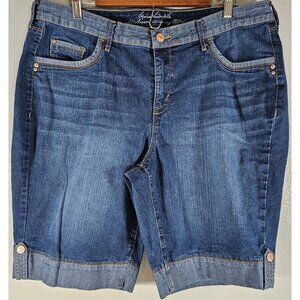 Gloria Vanderbilt Womens Denim Bermuda Shorts All-Around Slimming Effect 16W